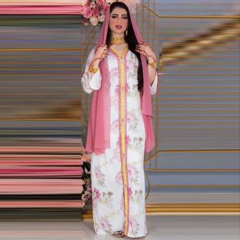 Women Muslim Abaya Dress India Abayas Ramadan Hijab Dubai Turkey Islam Morocco Kaftan Robe
